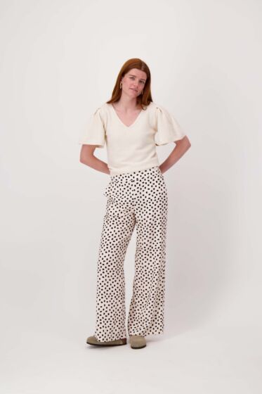 Zusss wijde broek met stip print