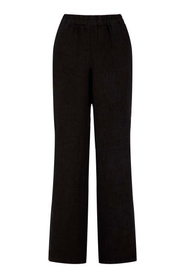 Zusss linnen broek recht model zwart