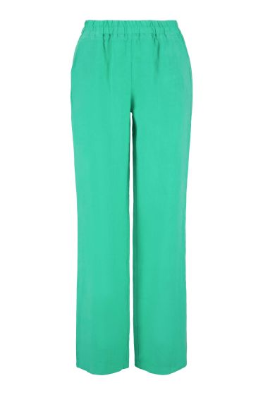 Zusss linnen broek recht model turquoise