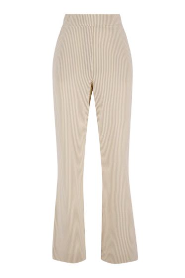 Zusss streep broek wijd model off white / ecru