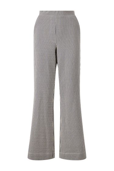 Zusss streep broek wijd model wit / donkerblauw