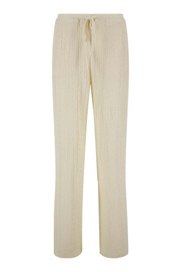 Zusss broek van crinkle stof off white