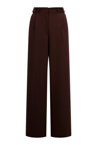  Zusss broek met bandplooi detail bruin