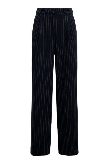  Zusss krijtstreep broek met bandplooi detail