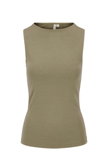 Zusss singlet met boothals kaki