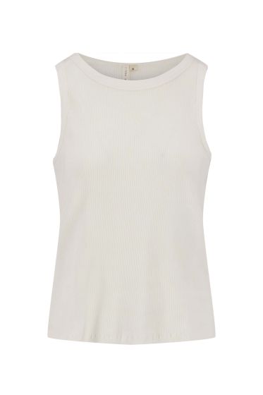 Zusss singlet ronde hals in rib off white