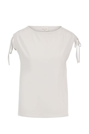Zusss top met schouder detail strik wit