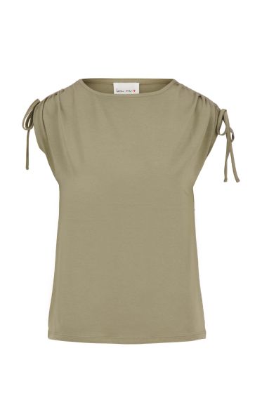 Zusss top met schouder detail strik kaki