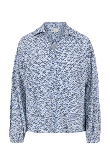 Zusss blouse lange mouw met waaierprint