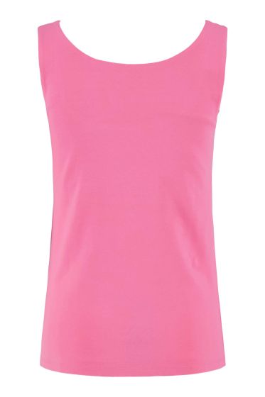 Zusss singlet van polyamide stof fel roze