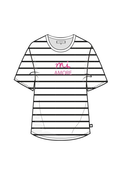 Zusss streep t-shirt met borduur