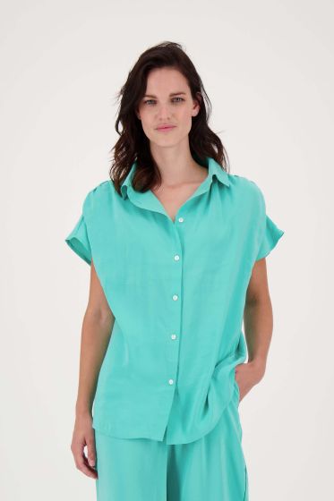 Zusss top van modal stof turquoise
