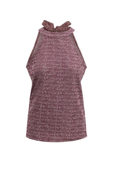 Zusss jersey halter top met grafische print