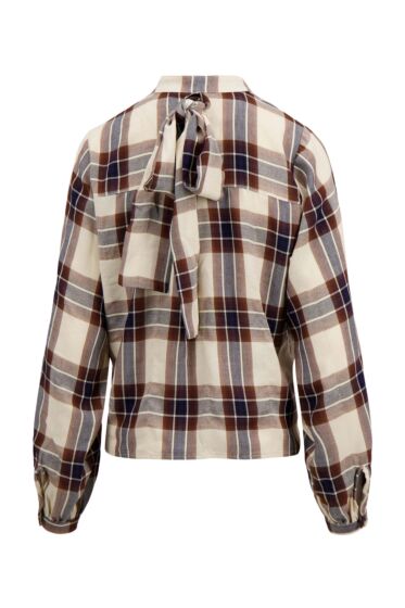  Zusss ruit blouse met strik