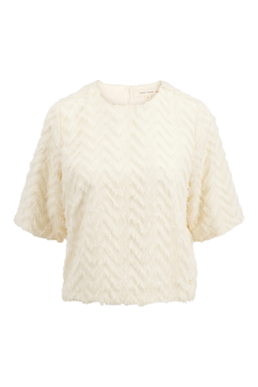  Zusss feather jacquard top