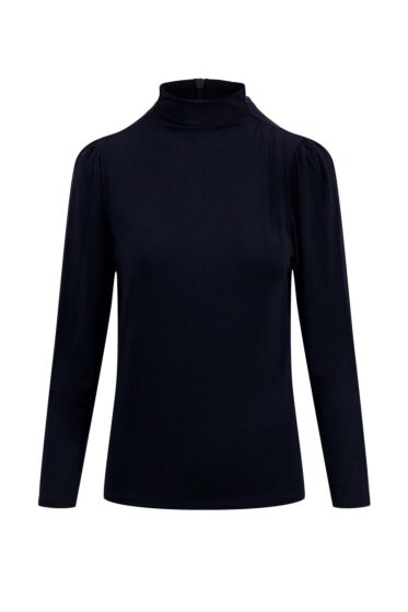 Zusss top met plooi detail navy