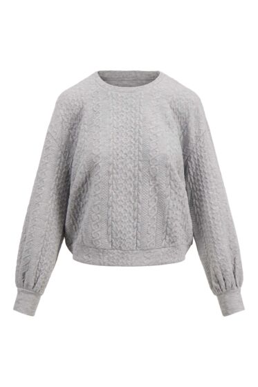 Zusss kabel structuur sweater