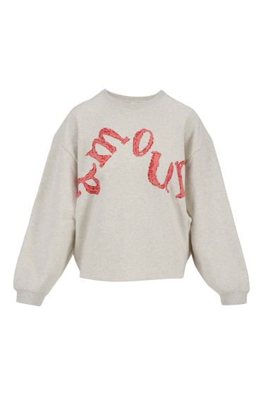 Zusss sweater met print grijs melee
