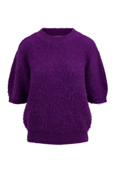 Zusss fluffy trui met ronde hals