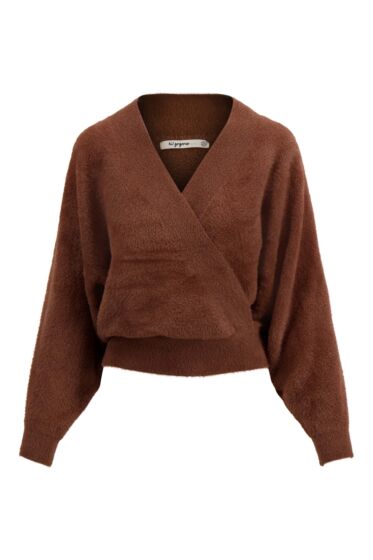 Zusss wikkel trui in fluffy garen