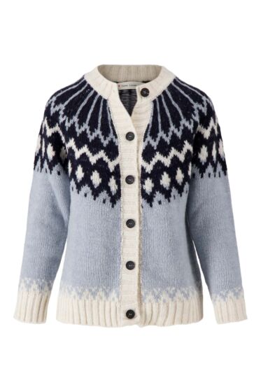 Zusss vest met nordic jacquard