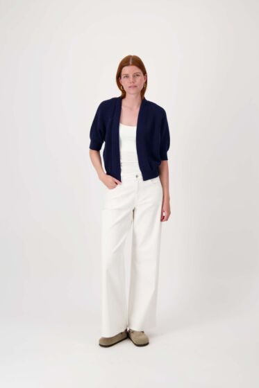 Zusss vest met vleermuis mouwen navy