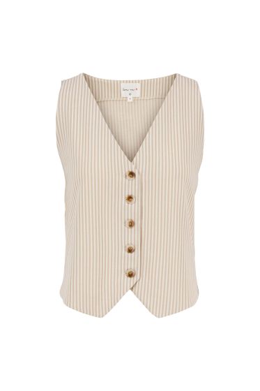 Zusss gilet streepdessin off white / ecru