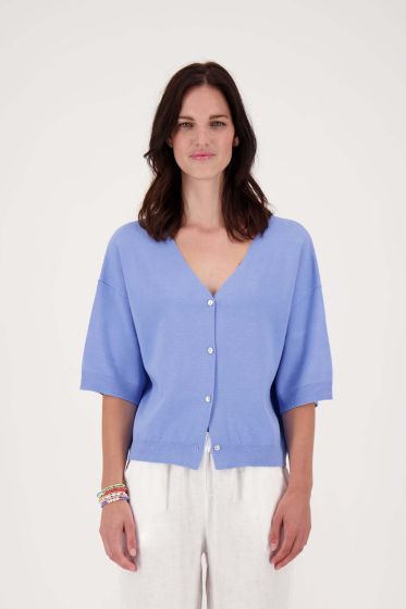 Zusss fijnbrei vestje lavenderblauw