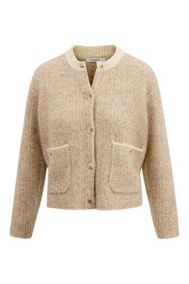 Zusss jacquard vest met visgraat structuur