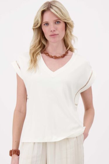 Zusss t-shirt met opengewerkte details