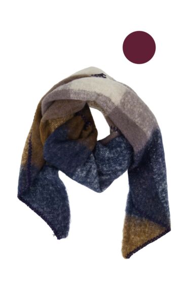 Zusss triangle sjaal met ruit-One Size