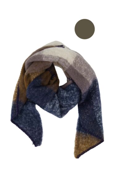 Zusss triangle sjaal met ruit-One Size