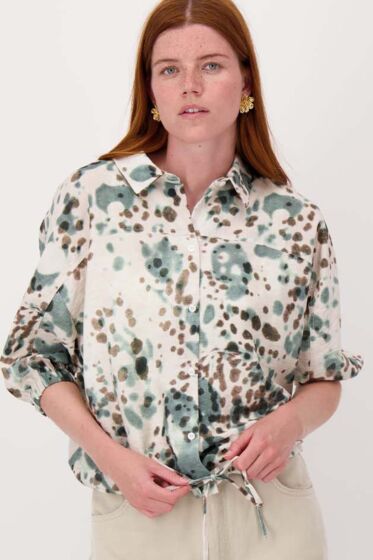 Zusss blouse met gevlekte print