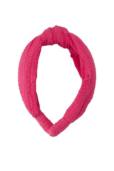 Zusss haarband met knoop fel roze