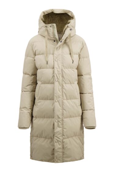 Zusss lange bubblecoat met teddy details