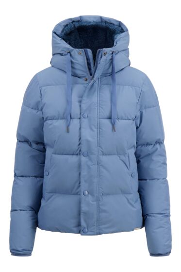 Zusss korte bubblecoat met teddy details