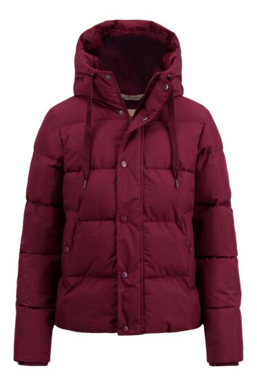 Zusss korte bubblecoat met teddy details
