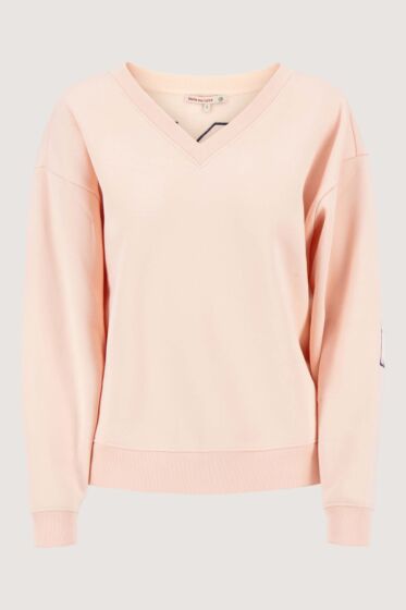 Zusss V hals sweater met tekst kiss kiss