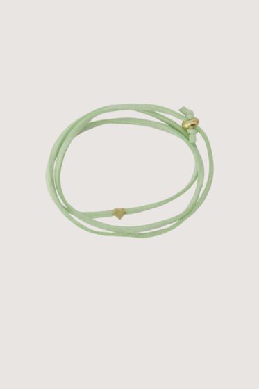 Zusss immitatie suede armband met hart blue-One Size