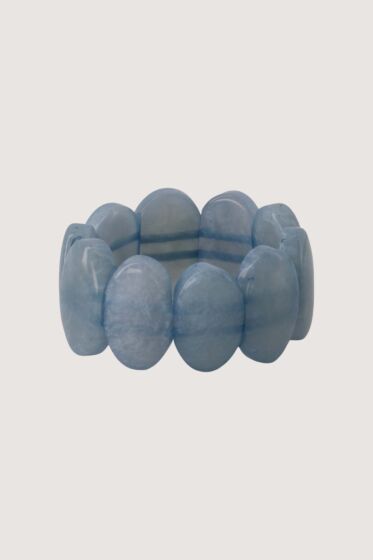 Zusss armband van kralen elastiek blue-One Size