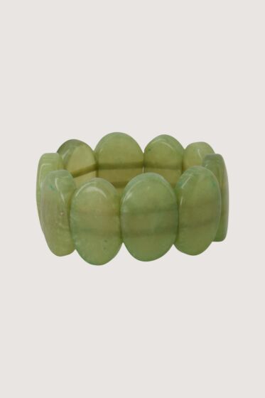 Zusss armband van kralen elastiek green-One Size