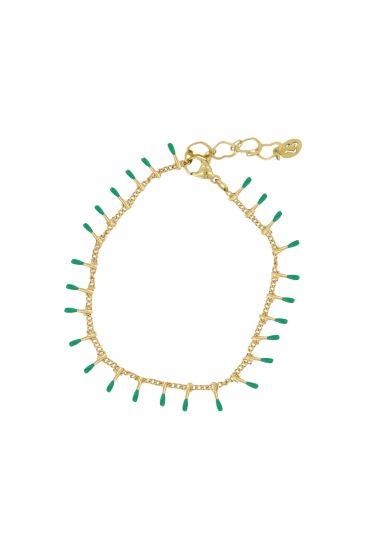 Zusss armband druppels lime/goud