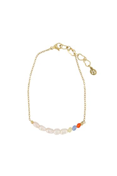 Zusss armband met parels off white