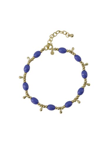 Zusss armband met druppel kraaltjes lavenderblauw