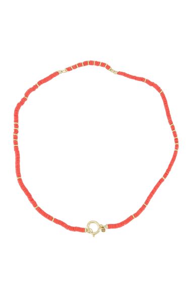Zusss ketting van kraaltjes oranjerood