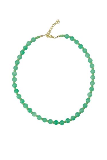 Zusss ketting met kralen jadegroen
