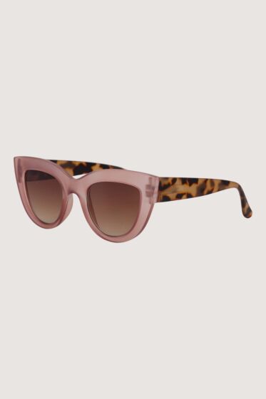 Zusss cat eye zonnebril met panterprint details in