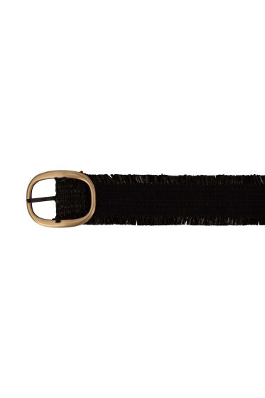 Zusss raffia riem zwart
