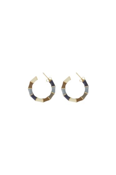 Zusss oorringen met streep multicolor