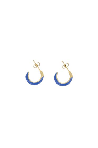 Zusss oorringen met streep zomerblauw